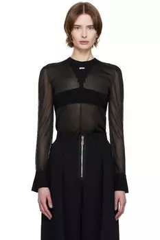 Черный свитер с логотипом «The Logo Knit» Jean Paul Gaultier