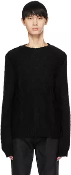 Черный свитер с петлицами Guess