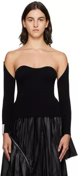 Черный свитер с сердечками Rokh