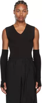Черный свитер с v-образным вырезом 132 5. ISSEY MIYAKE