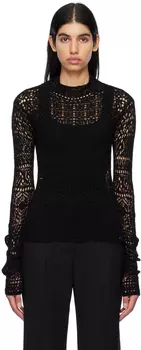 Черный свитер с воротником-стойкой Ferragamo