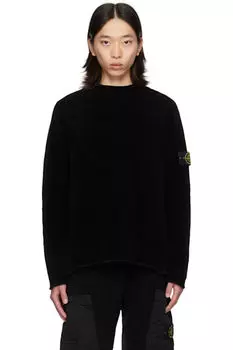 Черный свитер с воротником-стойкой Stone Island