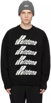 Черный свитер с ворсом We11done