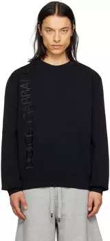Черный свитер с вышивкой Dolce & Gabbana