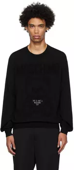 Черный свитер с вышивкой Moschino
