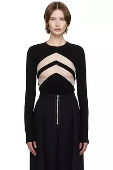 Черный свитер «Шевроны» Jean Paul Gaultier