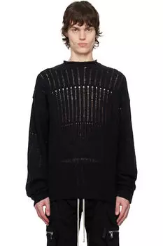 Черный свитер свободного кроя Hollywood Rick Owens