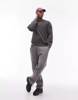 Черный свитер свободного кроя Topman