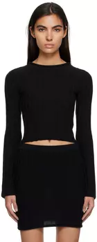 Черный свитер в рубчик Filippa K