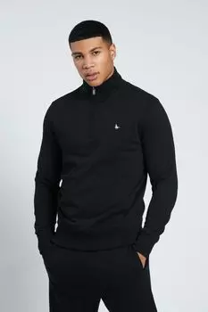 Черный свитшот Barchester на молнии 1/4 Jack Wills, черный