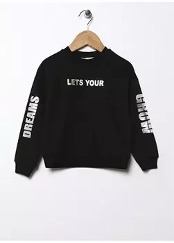 Черный свитшот для девочек DREAMS GIRL Limon, черный