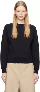 Черный свитшот из трехцветной лисы Maison Kitsune