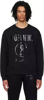 Черный свитшот Moschino с двойным вопросительным знаком