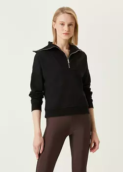 Черный свитшот на полумолнии Anais & Margaux