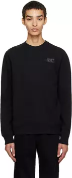 Черный свитшот Rue Richelieu Maison Kitsun