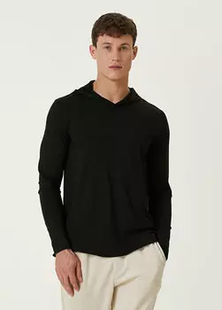 Черный свитшот с капюшоном Derek Rose