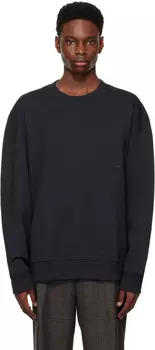 Черный свитшот с круглым вырезом Wooyoungmi