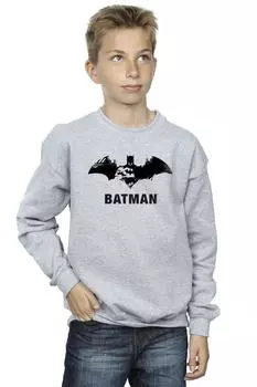 Черный свитшот с логотипом Batman Stare DC Comics, серый