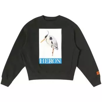 Черный свитшот с логотипом Black And White Heron Heron Preston, черный