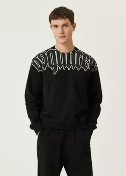Черный свитшот с логотипом Dsquared2