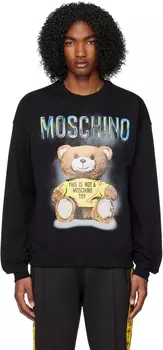 Черный свитшот с мишкой Тедди Moschino