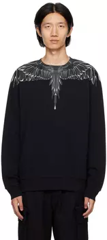 Черный свитшот с принтом Marcelo Burlon County of Milan