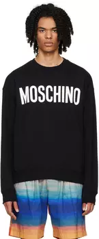 Черный свитшот с принтом Moschino