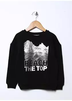 Черный свитшот с принтом REACH BOY Limon, черный