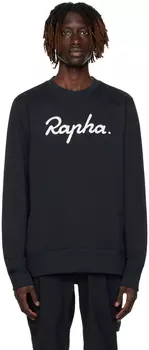 Черный свитшот с вышивкой Rapha