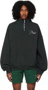 Черный свитшот с вышивкой Rhude