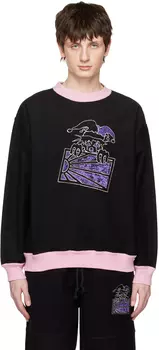 Черный свитшот с вышивкой в виде клоуна Rassvet