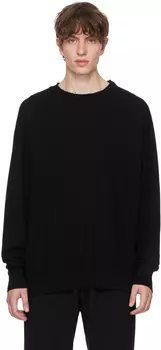 Черный свитшот с высоким воротником Les Tien