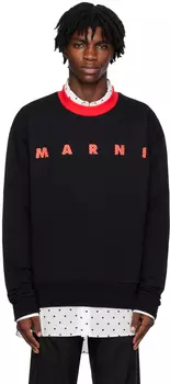 Черный свитшот в горошек Marni
