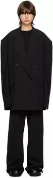 Черный свободный пиджак Balenciaga
