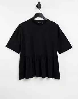 Черный свободный повседневный топ ASOS DESIGN