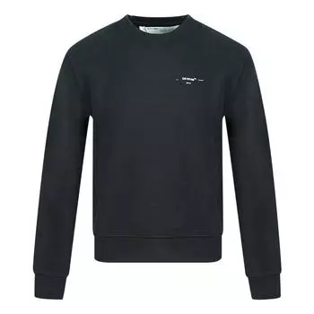 Черный свободный свитшот с логотипом Off-White, черный