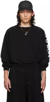 Черный свободный свитшот Serpent LU'U DAN