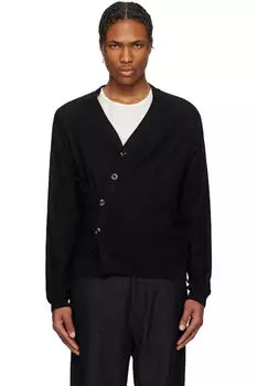 Черный свободный витой кардиган LEMAIRE