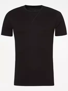 Черный термотоп в рубчик с коротким рукавом George., черный