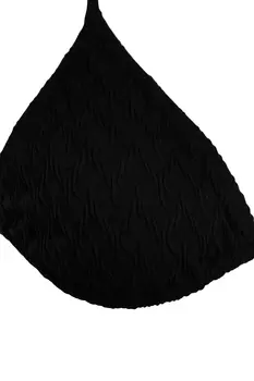 Черный текстурированный топ бикини с треугольными чашками Trendyol