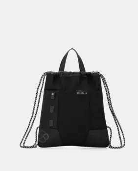 Черный тканевый рюкзак унисекс в форме мешка Scharlau