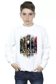 Черный - Толстовка Adam JSA Complete Group DC Comics, белый