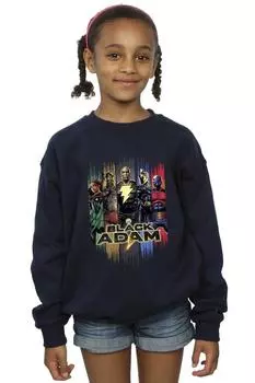 Черный - Толстовка Adam JSA Complete Group DC Comics, темно-синий