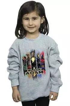 Черный - Толстовка Adam JSA Complete Group DC Comics, серый