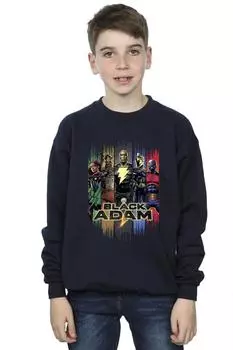 Черный - Толстовка Adam JSA Complete Group DC Comics, темно-синий