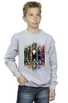 Черный - Толстовка Adam JSA Complete Group DC Comics, серый