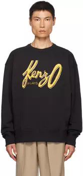 Черный - Толстовка Oversize с логотипом Paris Archive Kenzo