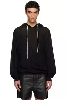 Черный толстовка с капюшоном Hollywood Unstable Cotton Rick Owens