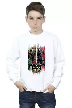 Черный - Толстовка с золотым значком Adam JSA DC Comics, белый