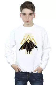 Черный - Толстовка с золотыми символами Adam Rising DC Comics, белый